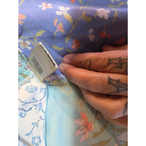 John Mark Floral Kimono Patchwork & Embroidered Size XL Viscose - Picture 14 of 16